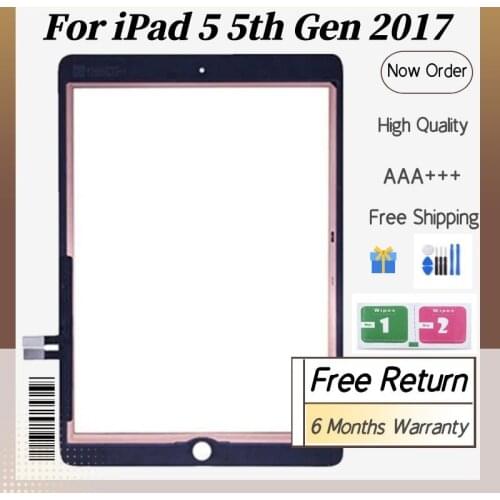 New Touch Screen For iPad 2017 Touch Screen Digitizer For iPad 5 iPad 9.7 2017 A1822 A1823 Screen Glass Panel Replacement Sensor