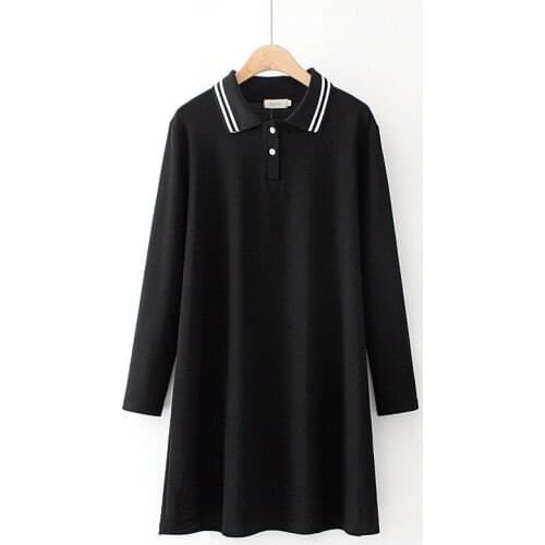 Oversize Womens Autumn New Style Slim Loose mid-length Dress