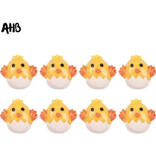 AHB Easter Patch Baby Chick Flat Back Resin DIY Girls Hair Accessories Handmade Decorative Scrapbook Craft Materials 10pcs