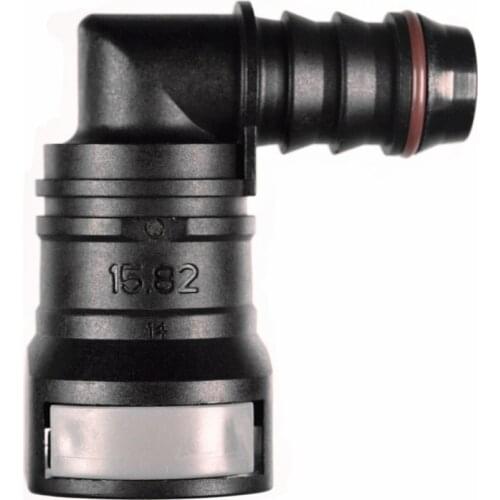 Car style Fuel Hose Connector 15.82mm-5/8" ID14 90degree for Oil-Gas Separator