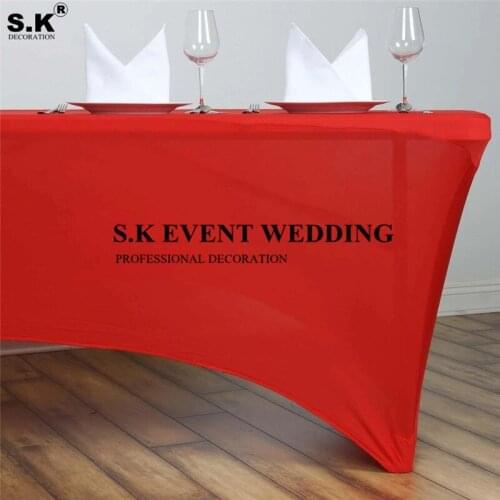 Spandex Stretch Table Cover Rectangle Tablecloth For Wedding Hotel Home Event Party Decoration