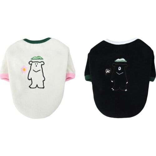 Warm Fleece Pet Dog Clothes Autumn Winter Pet Dog T-shirt Hoodies for Chihuahau French Bulldog Pet Puppy Dog Sweatshirt Clothing