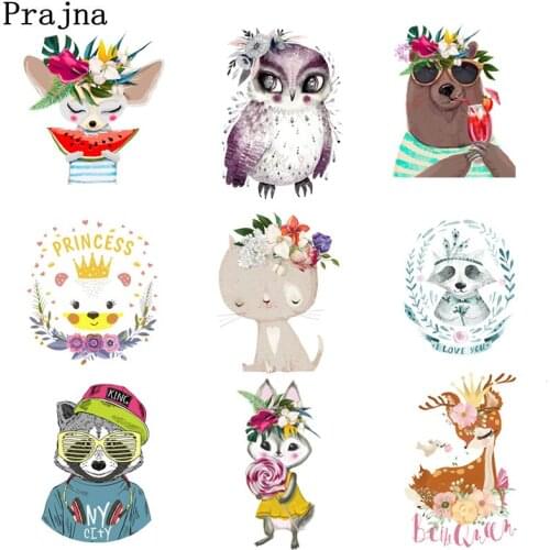Prajna Thermal Iron Transfer Sticker Tshirt Transferable For Kids Clothes Heat Transfer Patch Cartoon Iron On Transfers Patches