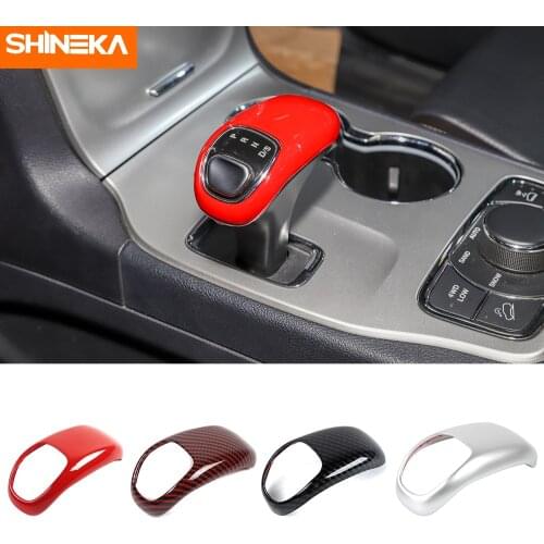 SHINEKA Interior Mouldings For Jeep Grand Cherokee Car Gear Shift Knob Decoration Stickers For Jeep Grand Cherokee 2014-2015