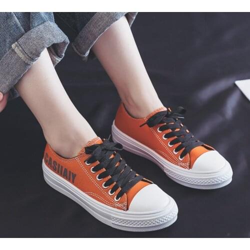 Womens Vulcanized Shoes Classic Canvas Shoes Ladies Casual Low To Help with Fashion Sneakers Retro Shoes W31-19