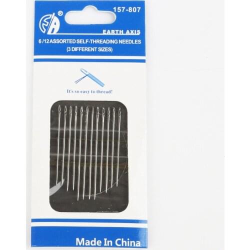 12pcs/bag Tail Gold/Silver Stainless Steel Hand Sewing Needles Paper Box Package Home DIY Sewing Combination Sewing Tools Supply