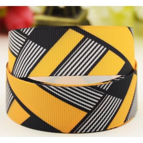 22mm 25mm 38mm 75mm Geometry Cartoon pattern printed Grosgrain Ribbon party decoration 10 Yards X-03998