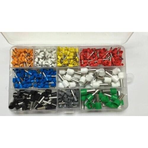 9 value Cable Cord End Terminals, Entry Bootlace Ferrules 0.5mm2 - 16mm2 AWG 22 to 5 Assortment Kit