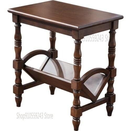 American All Solid Wood Side A Few Corners A Few Complete Rectangular Sofa Side Table Living Room Desk Lamp Table Newspaper Rack