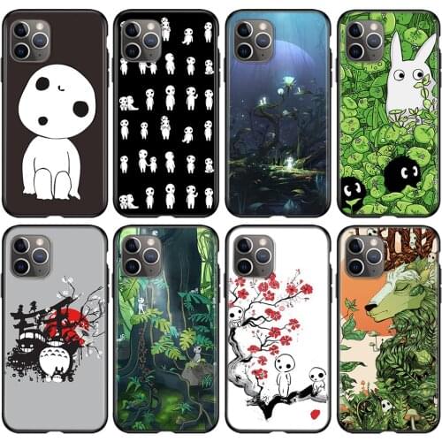 Anime Kodama Tattoo Silicone Cover For Apple IPhone 12 Mini 11 Pro XS MAX XR X 8 7 6S 6 Plus 5S SE Phone Case
