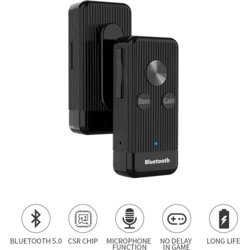 X8 Aux Bluetooth 5.0 Audio Receiver 3.5mm Jack Portable Clip Headphones Adapter Support TF Card Play