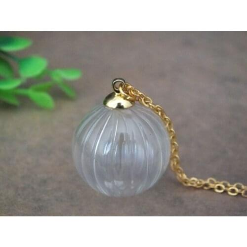 Free ship!! 25mm ball shape glass globe pendant/with chain/DIY glass vial necklace/fashion glass bottle jewelry pendant