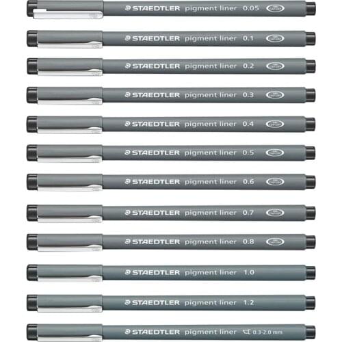 Bolígrafos de dibujo Staedtler Black Fineliner-0,05-2,0mm Oficina y escuela
