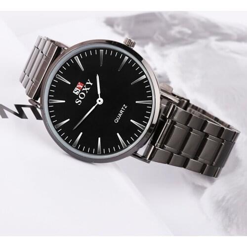 Mens Watches Top Brand Luxury Mens Watch Men Watch Fashion Black Stainless Steel Watch Men Clock kol saati relogio masculino