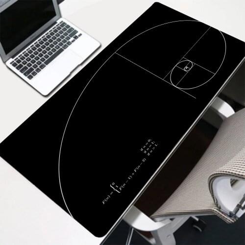 Black Mouse Pad Rgb Rubber Mathematical Equation Game Accessories Table Mat Laptop Keyboard Mousepad Led Backlit Non-slip Carpet