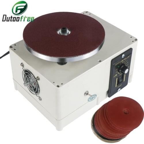 220V 100W Electric Polisher Knife Sharpener Hairdressing Scissors Manicure Knife Special Speed Polishing Machine 10PCS Sandpaper