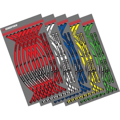 HONDA CBR600F2 Cbr 600 F2 Wheel Tire Stickers High Quality Motorcycle 12 Strip Stripe Outer Rim Reflective Decoration Decals