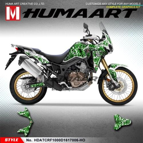 HUMAART Vehicle Graphics Wraps Stickers for Africa Twin CRF1000D CRF1000L 2016 2017, Style No. HDATCRF1000D1617006-HO