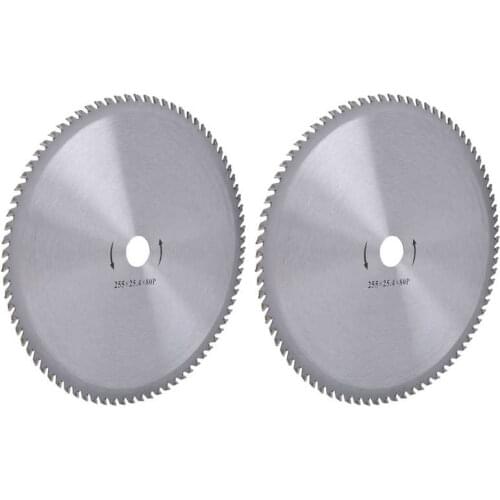 2pcs Circular Brush Cutter Blade 10 Inch 80 Teeth Weeds Eater Blade Mowing Machine Accessory Saw Blade