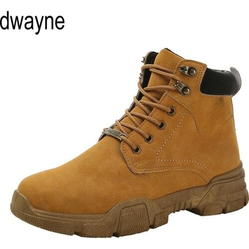 Leather Men boots Winter ankle boots fashion shoes Lace Up Shoes For men high quality Vintage Mens shoes winter boots