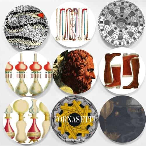 2020 Newest Style Wall Plate Italy Design Handicrafts Bar Wall Decoration High-End Glass Plate Home/Bar/Studio