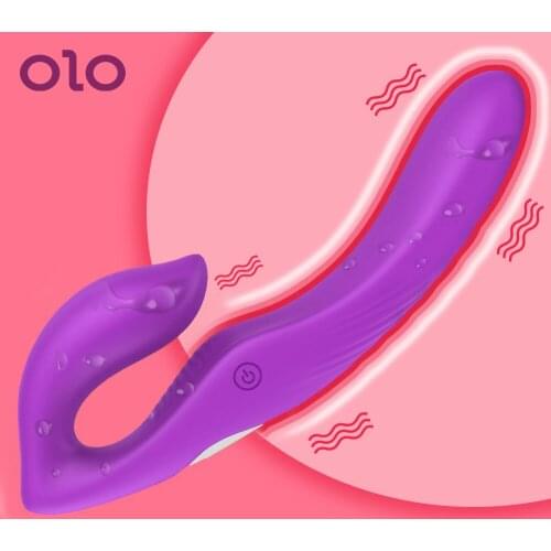 OLO Sex Toys for Women Lesbian G-spot Massager Clitoris Vagina Stimulator Strapon Dildo Vibrator Dual Motors Anal Vibrators