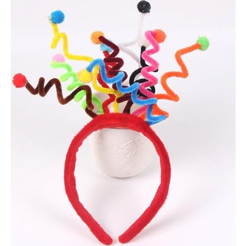 Funny Animal Makeup Headband Beautiful Masquerade Halloween Ears Cosplay Anime Party Costume Bow Tie Headwear Hair Accessories