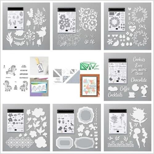 Metal Cutting Dies Cut Die Mold And Clear Stamp Set For Scrapbook Paper Craft Knife Mould Blade Punch Stencils Dies