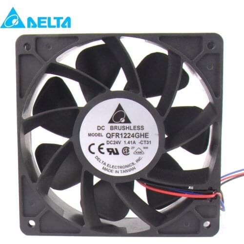 Qfr1212ghe QFR1212GHE-PWM 4p 24v 1.41a 12038 ventilador de refrigeração do servidor 120*120*38mm para o delta