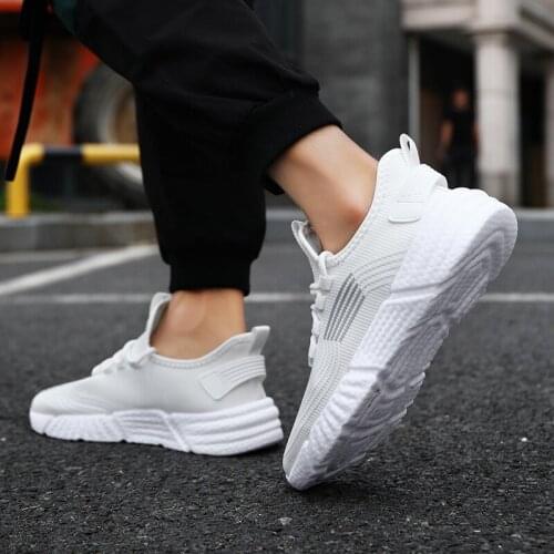 Work Sneakers Breathable Casual Shoes Men Fashion Man White Mens Hot Sale Sneakers 2020 For Black Trainers Sneaker Shoe Slip On