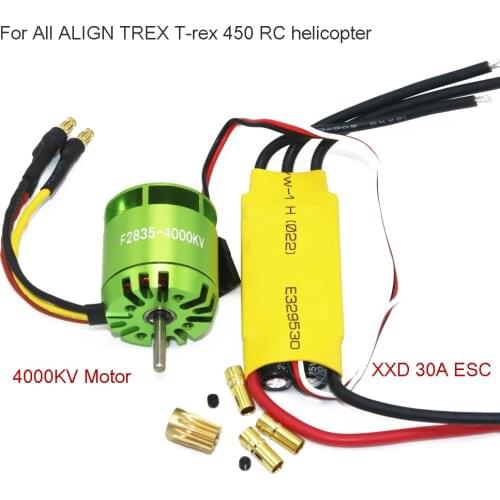 RC 4000KV Brushless Motor For All ALIGN TREX T-rex 450 With XXD 30A ESC For Rc Helicopter Toys