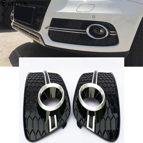Q5 RSQ5 fog lamp grille Black ABS Car Front Grill Grille for Audi Q5 SQ5 S-line RSQ5 Front bumper 2012-2015