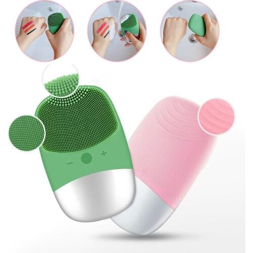 Silicone Facial Cleansing Brush Sonic vibration Facial Cleaner Deep Cleaning Face Electric Cleansing Skin For Massage Tools