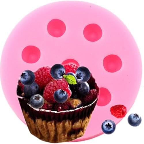 Blueberry Silicone Molds DIY Party Cake Decorating Tools Cupcake Topper Fondant Mold Candy Polymer Clay Chocolate Gumpaste Mould