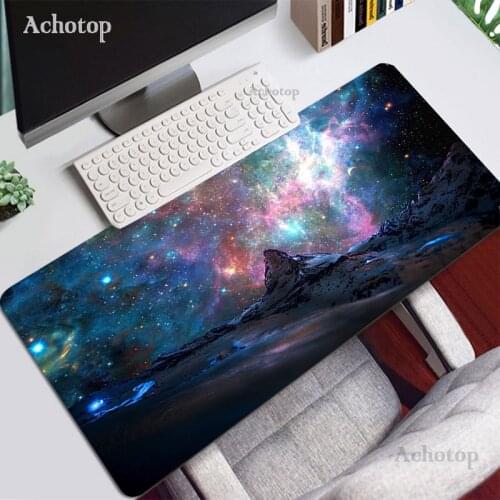 Blue Purple Cloud Space Mouse Pad PC Gamer Completo Notbook Mouse Mat Gaming Accessories Mousepad XXL Large Pad Mouse Desk Mat