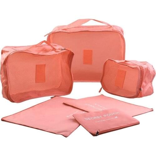6 Pcs/set Oxford Organizer Bag Travel Packing Cubes Set Organizer luggage Cosmetic bag Large Capacity storage bag Sorting