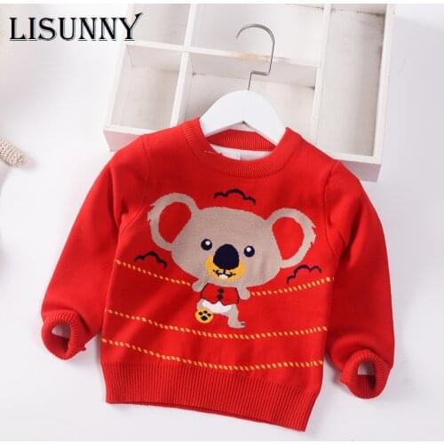 Boys Sweater 2021 Autumn Winter Baby Sweater Jumper Cartoon O-Neck COTTON Children Sweater Toddler Pullover Kids Clothes 1-7y