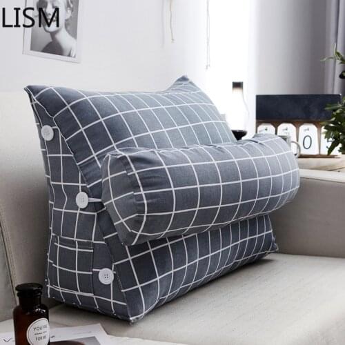 Tatami Pillow Headrest Bedside Cushion Triangle Backrest Pillow Sofa Office Bay Window Lumbar Support Pillow Lumbar Coton Cusion