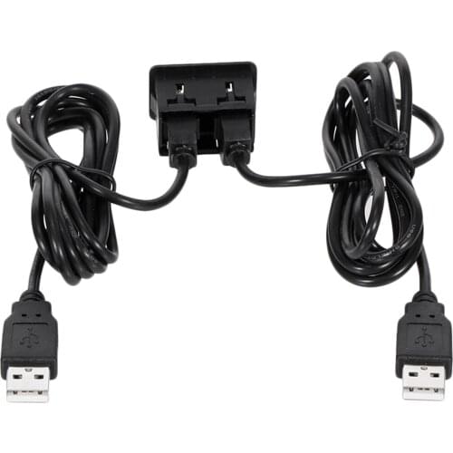 150CM Car Dash Flush Mount two USB Port Panel Auto Boat Dual USB Extension Cable Adapter Replacement for Volkswagen Toyota