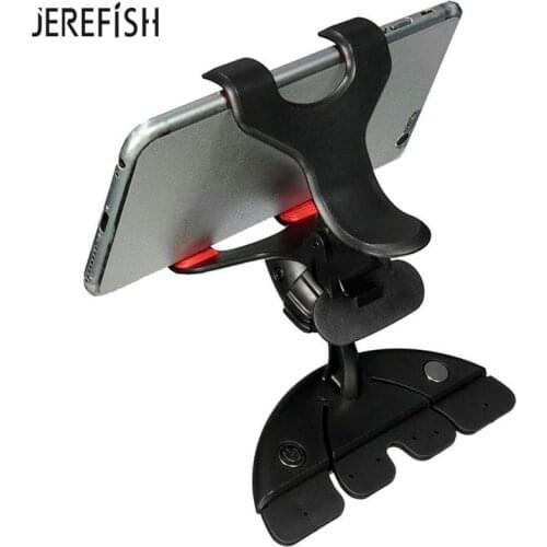 JEREFISH Universal Smartphone Car Holder CD Slot Air Vent Car Mount Holder for Grip Cellphone for iPhone 7 6 Plus 5 Samsung