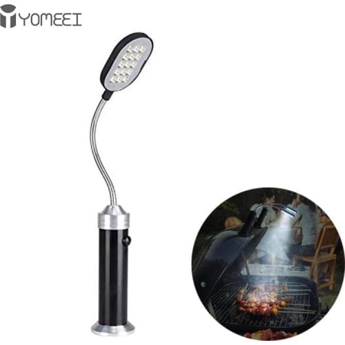 YOMEEI 1Pcs Magnetic Lights Portable 360 Degree Adjustable LED Lamp For Barbecue Grilling Lights Outdoor Camping Lighting Tool