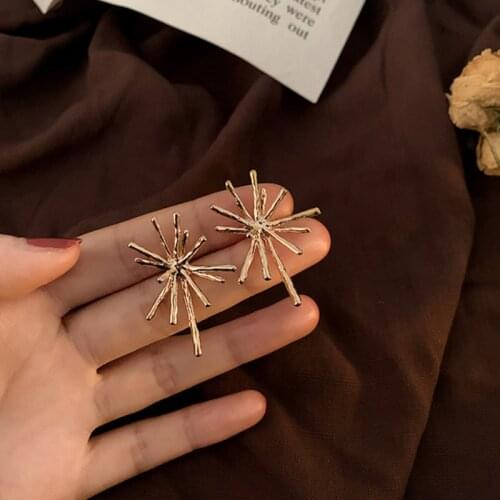 Simple Flower Stud Earrings For Women Statement Jewelry Punk Fashion Irregular Geometric Earings Female Ear Accessories Brincos