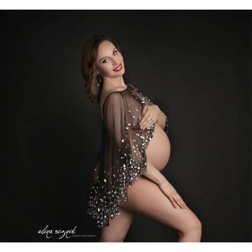 Crystal Bridal Gowns Prom Party Dress Women Robe Wedding Dresses Sexy Nightdress Nightgown Sleepwear Illusion