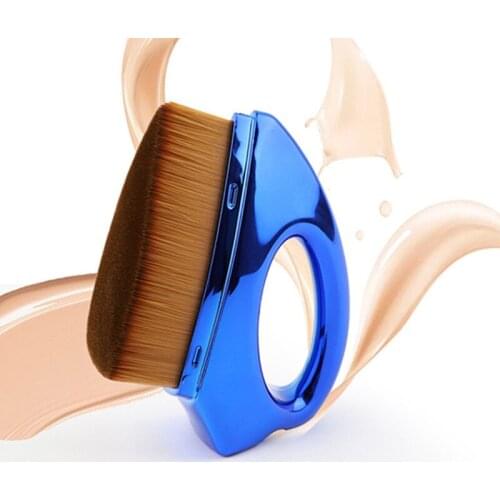 1pc Iron Foundation Brush Makeup Brush Soft Hair Blush Painting Repair Single Brush Large Size Powder Brush Easy Taking Beauty