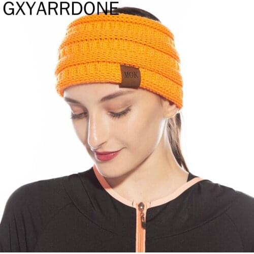 1pcs Multi Colorful Knitted Crochet Twist Women Headband Winter Ear Warmer Elastic Hair Band for Womens Wide Hair Accessories