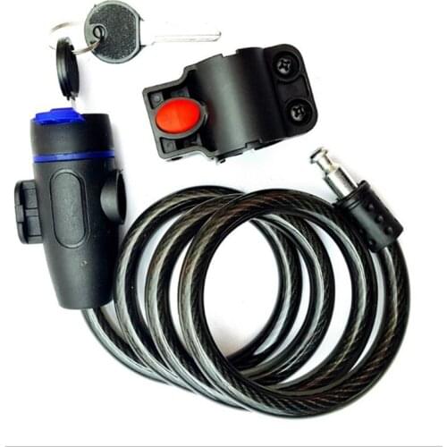 1 Pcs Universal Anti-Theft Bicycle Lock Stainless Steel Cable Coil For Bike Security Lock With 2 Keys Bicycle Accessories