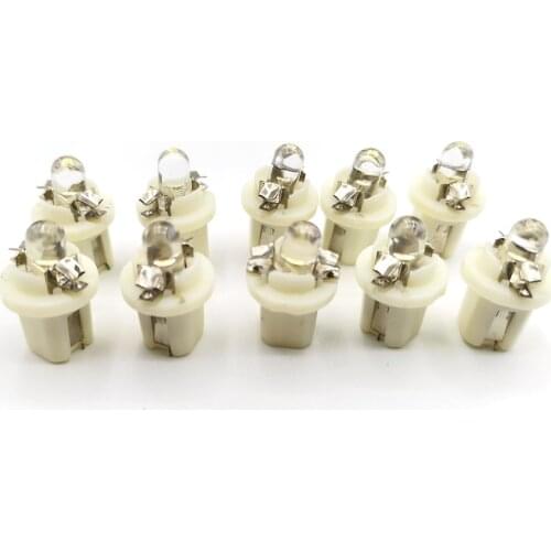 10Pcs/lot Multi Color T5 B8.5D SMD LED Car Light Automobiles Light-emitting Diode Instrument Dashboard Light Bulbs B8.5 DC 12V