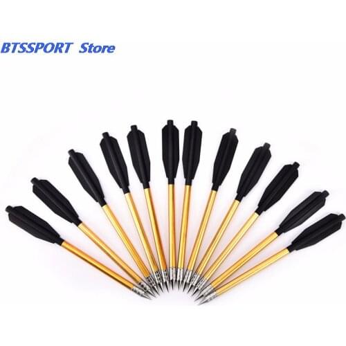12Pcs/set bolt archery arrow flecha for 50/80 lb pistol crossbow arrows