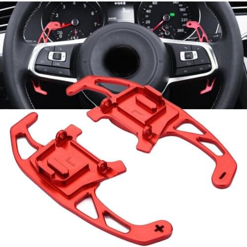 2X Car Steering Wheel Paddle Shift Extend Extension Shifter Aluminum For VW GOLF GTI R GTD GTE MK7 7 POLO GTI Scirocco 2014-2019