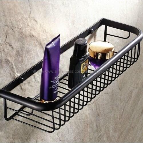 45cm Oil Rubbed Bronze Shower Storage Wall mount Soap / Sponge Shower Storage Basket Bathroom Shelf Shampoo Holder Nba064